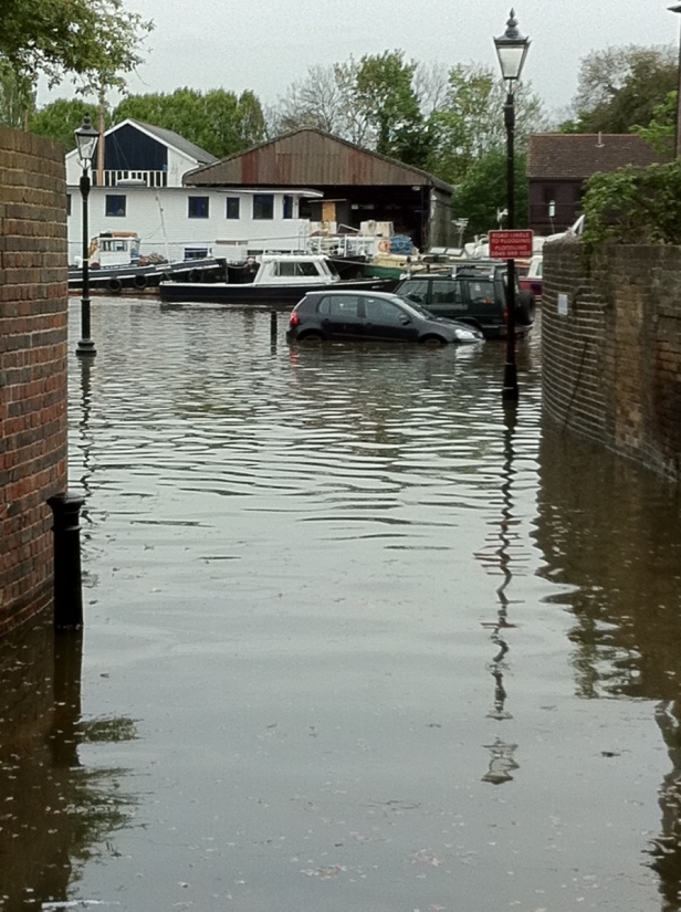 Flooding by St Mary's Church